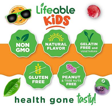 Lifeable® Calcium 500 mg with Vitamin D3 1,000 IU for Kids Gummies - Teeth, Bones - 60 Count