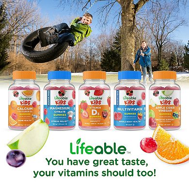 Lifeable® Calcium Magnesium and Vitamin D Gummies - Bones, Muscles and Nerves -
