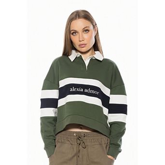 Women's ALEXIA ADMOR Long Sleeve Lucian Collared Branded Rugby Shirt