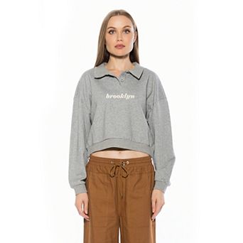 Women's ALEXIA ADMOR Kairo Long Sleeve Polo Shirt With Embroidery