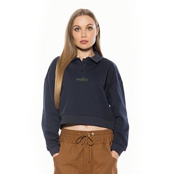 Women's ALEXIA ADMOR Kairo Long Sleeve Polo Shirt With Embroidery