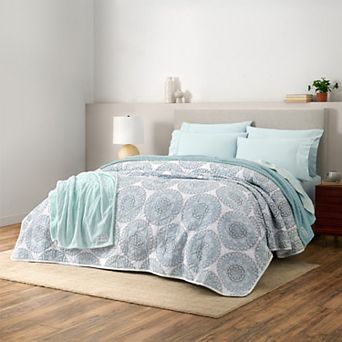 Gaiam Flower of Life Microfiber Quilt