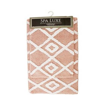 Arkwright Spa Lux Criss Cross 2 pc Bath Rug Set