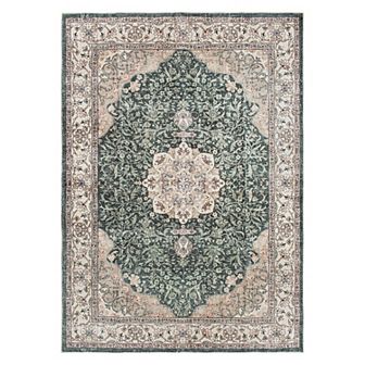 World Rug Gallery Traditional Oriental Medallion Washable Non-Slip Rug