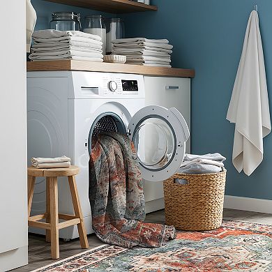 World Rug Gallery Transitional Medallion Washable Non-Slip Rug