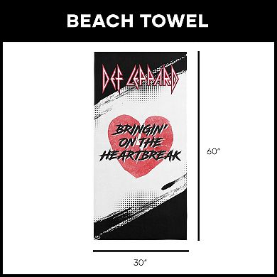 Def Leppard “Bringin' On the Heartbreak” Beach Towel