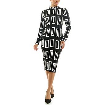 Women's Nina Leonard Mockneck Sweater Dress