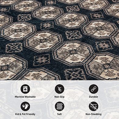 World Rug Gallery Transitional Moroccan Washable Non-Slip Rug