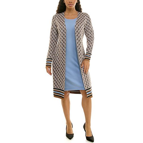 Женские платья Nina Leonard Women's Nina Leonard Jacquard Sweater Dress