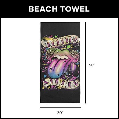 The Rolling Stones Tattoo Rainbow Beach Towel