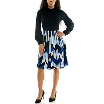 Women's Nina Leonard Mockneck Sweater Dress