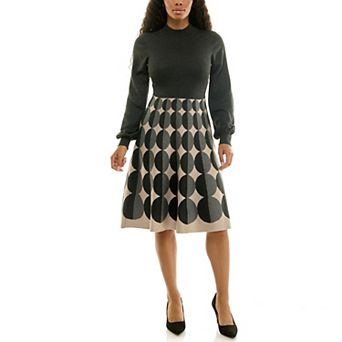 Women's Nina Leonard Mockneck Sweater Dress