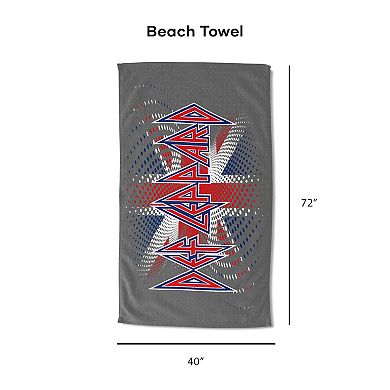 Def Leppard Dots To Dots Beach Towel