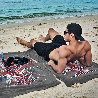 Def Leppard Dots To Dots Beach Towel