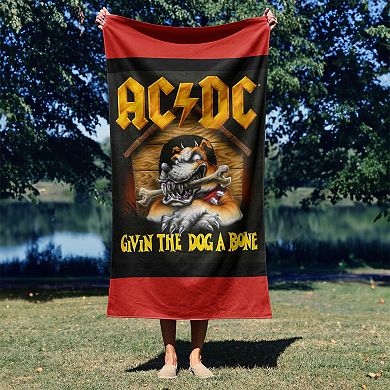 AC/DC Givin The Dog A Bone Microfiber Beach Towel