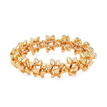 Napier Gold-Tone Bow Stretch Bracelet