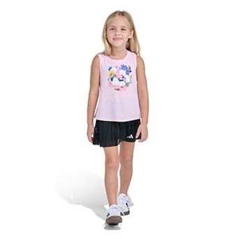 Toddler Girl adidas 2 pc Sleeveless Tank & Pleated Skort Set