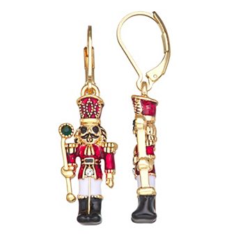Napier Holiday Adorn Nutcracker Drop Earrings