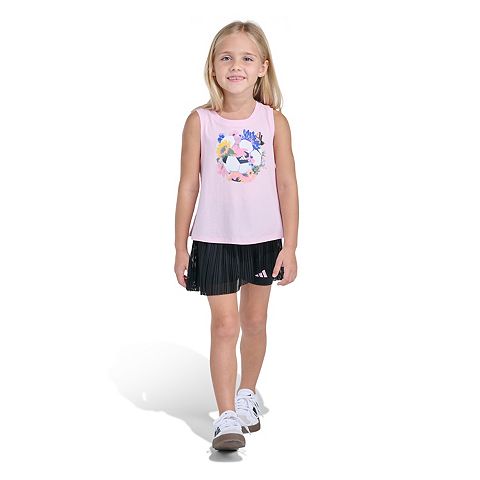Girls 4-6x adidas 2 pc Sleeveless Tank & Pleated Skort Set
