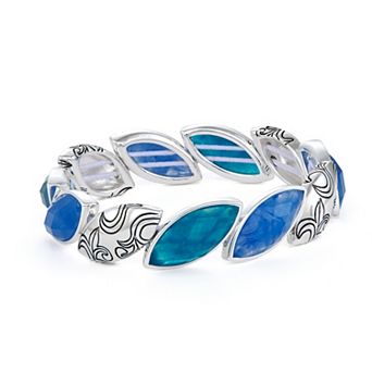 Napier Silver Tone Westside Stretch Bracelet