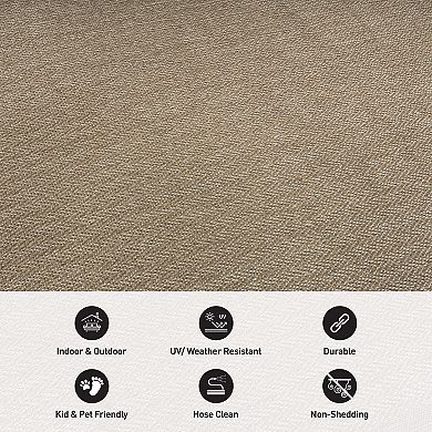 World Rug Gallery Contemporary Bordered Weather Resistant Reversible Rug