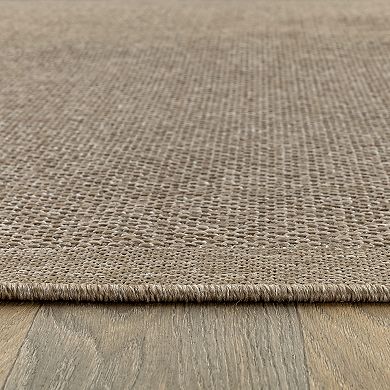 World Rug Gallery Contemporary Bordered Weather Resistant Reversible Rug