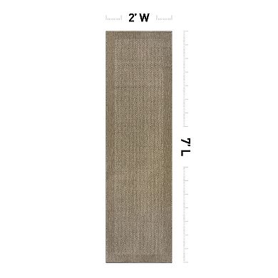 World Rug Gallery Contemporary Bordered Weather Resistant Reversible Rug