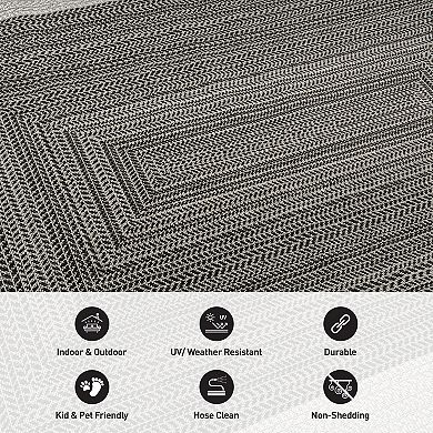 World Rug Gallery Contemporary Braided Weather Resistant Reversible Rug