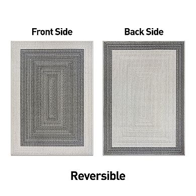 World Rug Gallery Contemporary Braided Weather Resistant Reversible Rug