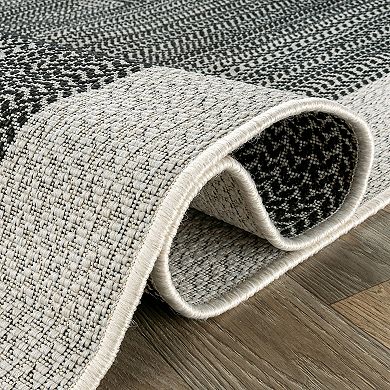 World Rug Gallery Contemporary Braided Weather Resistant Reversible Rug