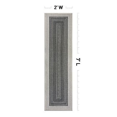 World Rug Gallery Contemporary Braided Weather Resistant Reversible Rug