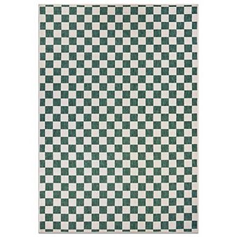 World Rug Gallery Contemporary Checkered Weather Resistant Reversible Rug
