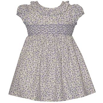 Toddler Bonnie Jean Printed Gauze Smocking Dress