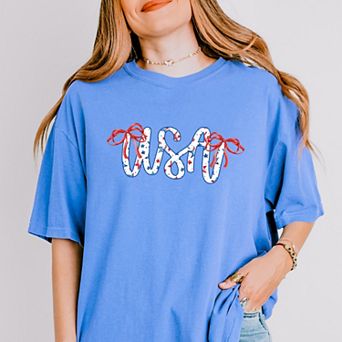 Simply Sage Market USA Cursive Coquette Garment Dyed Tee