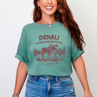 Simply Sage Market Denali National Park and Reserve Alaska EST. 1917 Garment Dyed Tee