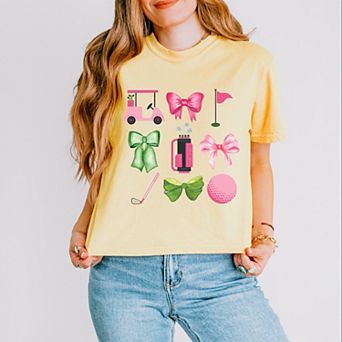 Simply Sage Market Golf Icons Coquette Boxy Crop Top