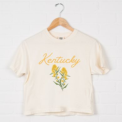Simply Sage Market Kentucky Flower Colorful Boxy Crop Top