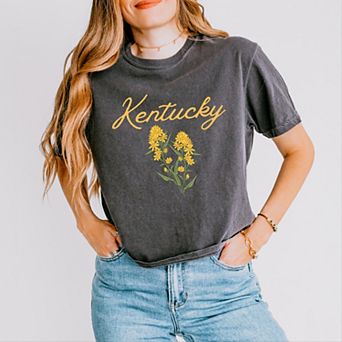 Simply Sage Market Kentucky Flower Colorful Boxy Crop Top
