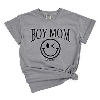 Simply Sage Market S.W.Smiley Boy Mom Outline Garment Dyed Tee