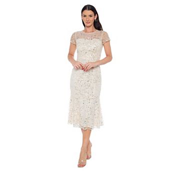 Women's Marina Illusion Neck Beaded Mini Dress