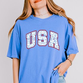 Simply Sage Market USA Blue Willow Garment Dyed Tee