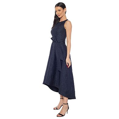 Women's Marina Jacquard High Low Brocade Dress