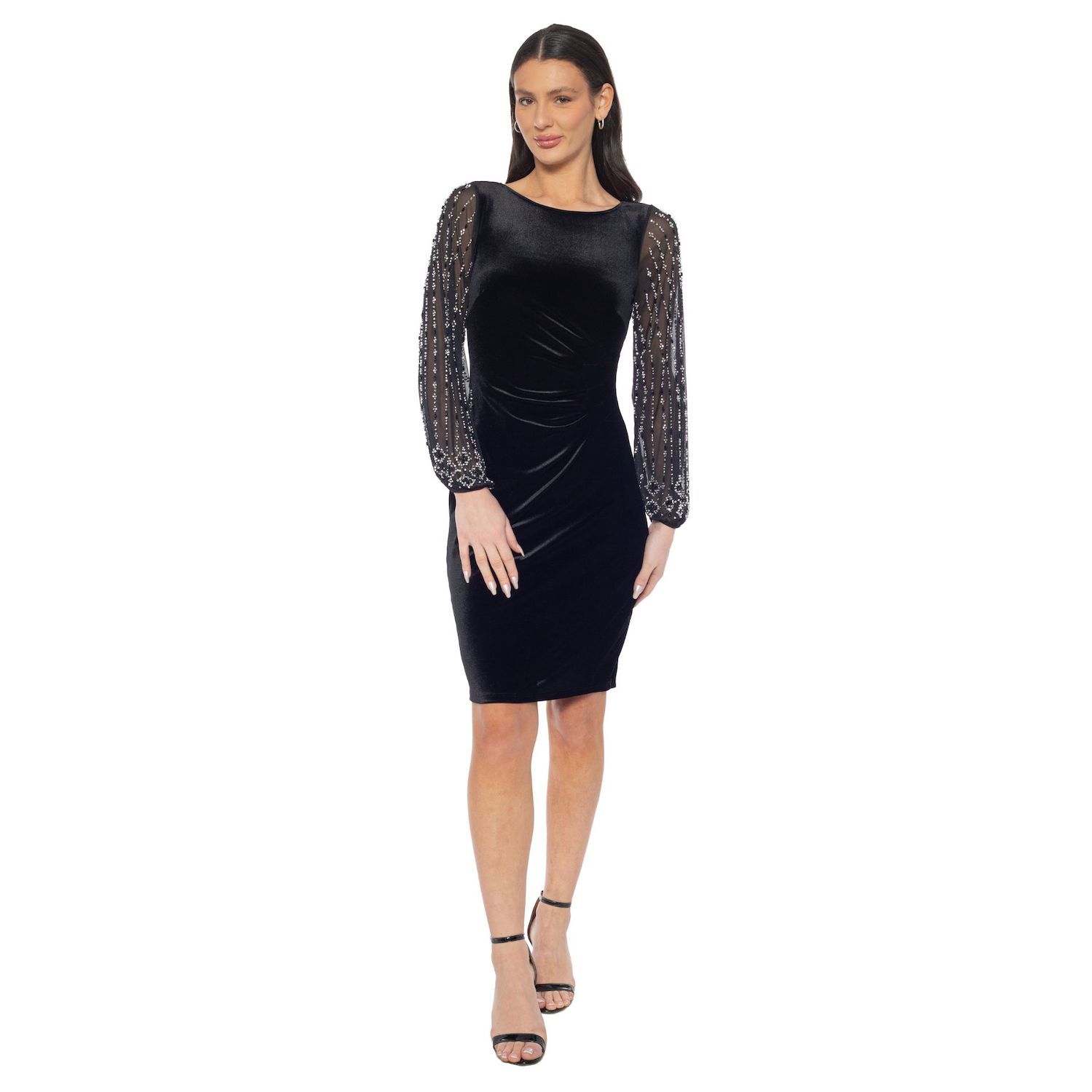 Женские платья Marina Beaded Sleeve Pleated Side Dress