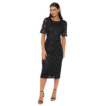 Women's Marina Soutache Elbow Sleeve Midi Dress