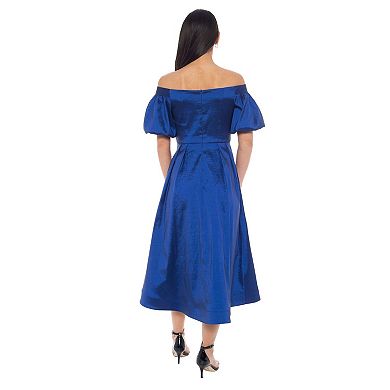 Women's Marina Off Shoulder Puff Sleeve Midi Dress