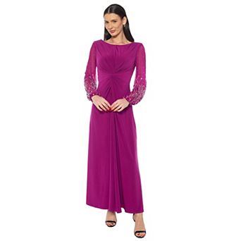 Women's Marina Knot Front Dress with Beaded Sleeves