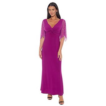 Women's Marina Knot Front Dress with Beaded Sleeves