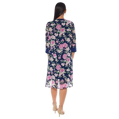 Women's Marina Puff Printed Long Jacket Dress