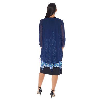 Women's Marina 2-Pc. Print Scuba Crepe Dress & Jacket Set
