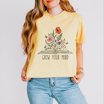Simply Sage Market Grow Your Mind Floral Boxy Crop Top